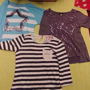 Girls 10/12 sparkly quarter sleeve bundle